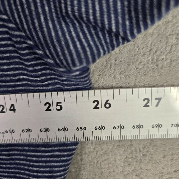 Mens 01.Algo Blue Gray Striped T Shirt V Neck Short Sleeve Polyester Stretch XXL - Picture 5 of 7